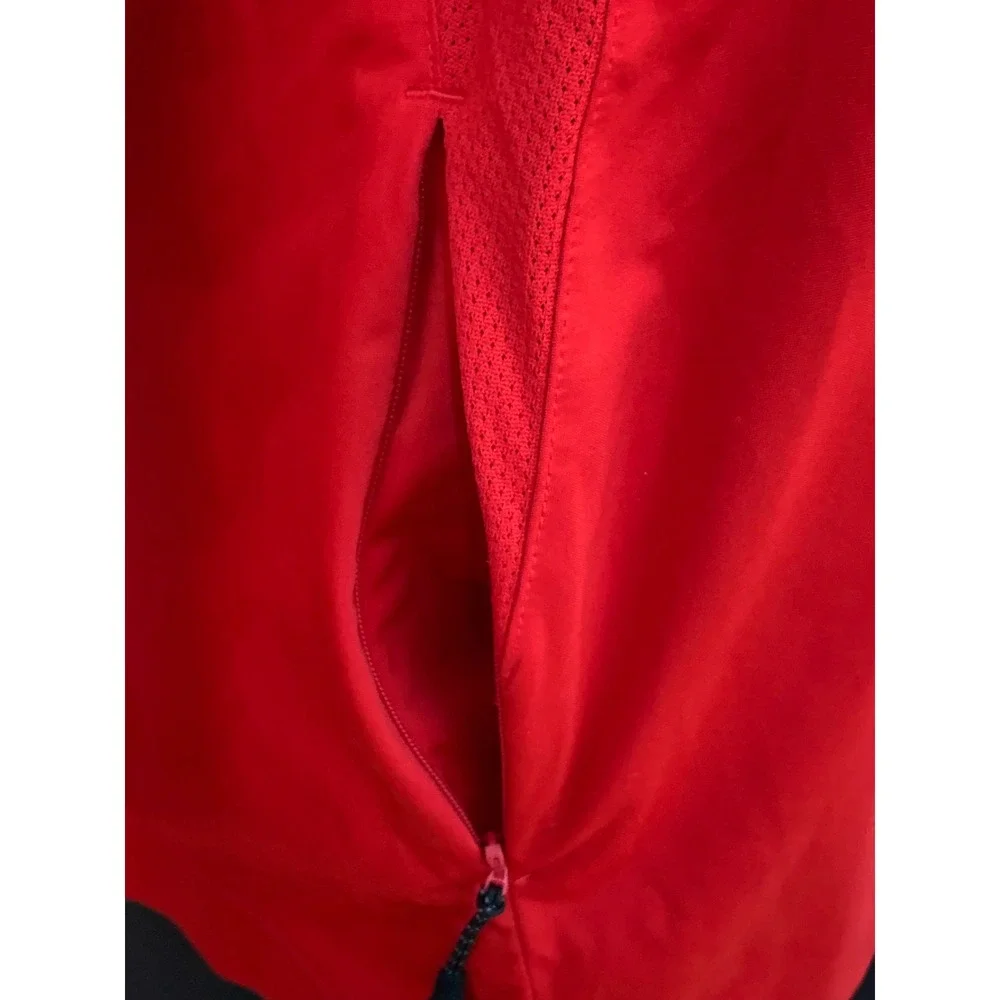 Nike Mens‎ Red Long Sleeve Training Pullover Top Notched Neck 708188-657 XS